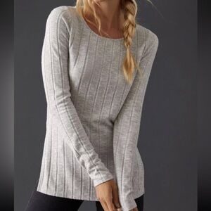 NWOT Anthropologie Ribbed Side-Slit Tunic Sweate , Size S